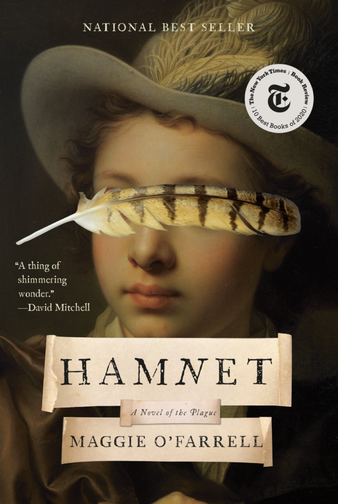 Book cover for Hamnet by Maggie O'Farrell.